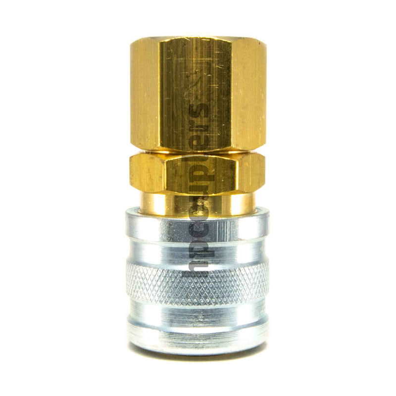 Foster 3203, 3 Series, Industrial Coupler, Manual, 3/8" Female NPT, Brass, Steel