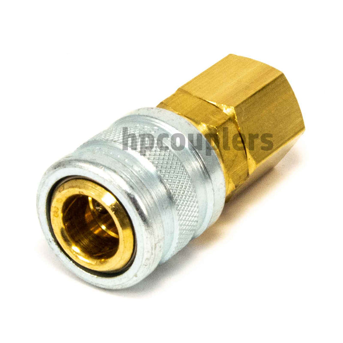 Foster 3203, 3 Series, Industrial Coupler, Manual, 3/8" Female NPT, Brass, Steel