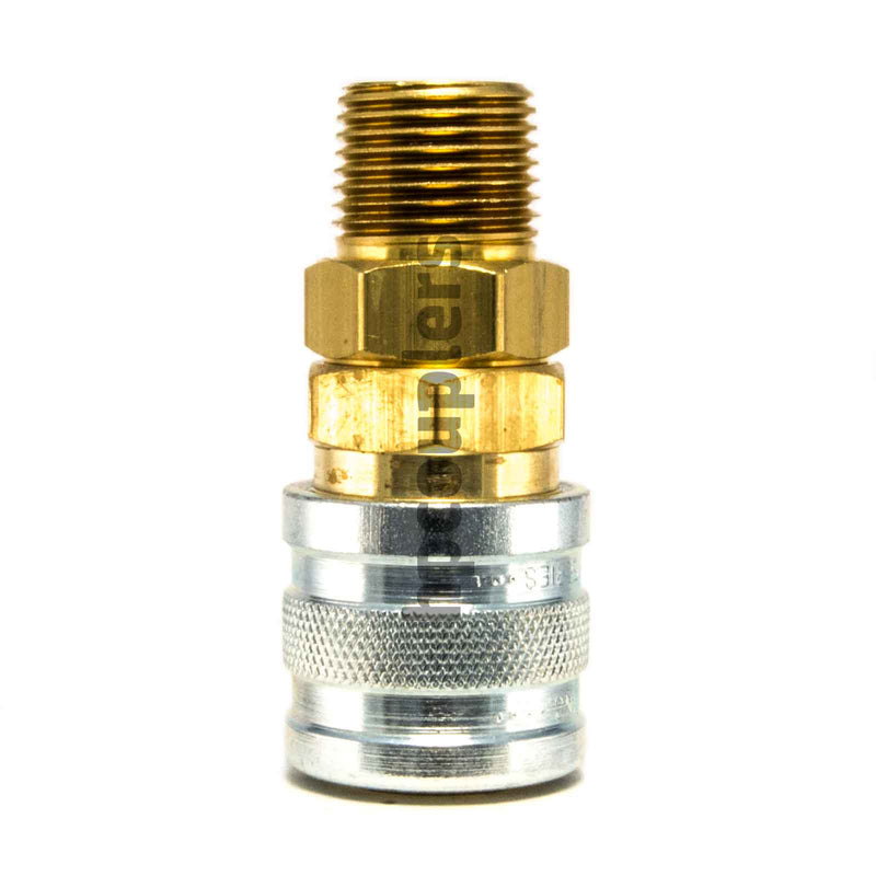 Foster 3303, 3 Series, Industrial Coupler, Manual, 3/8" Male NPT, Brass, Steel