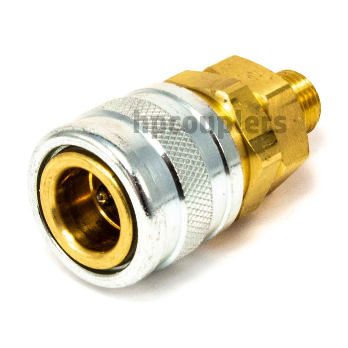 Foster 4104, 4 Series, Industrial Coupler, Manual, 1/4" Male NPT, Brass, Steel