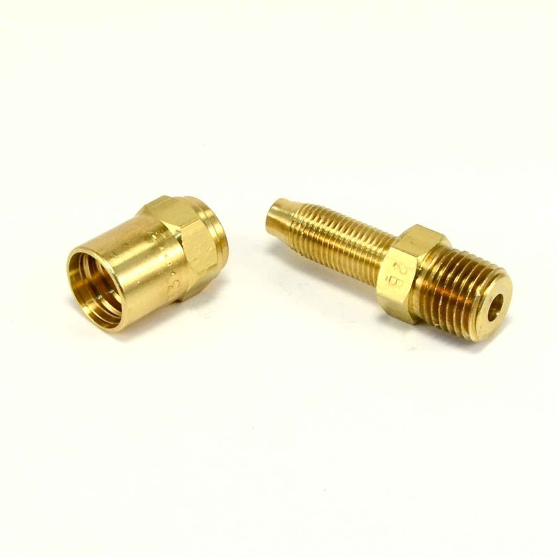 Reusable Hose Barb - 1/4" NPT X 1/4" ID - 9/16" OD hose - Air Hose FIttings
