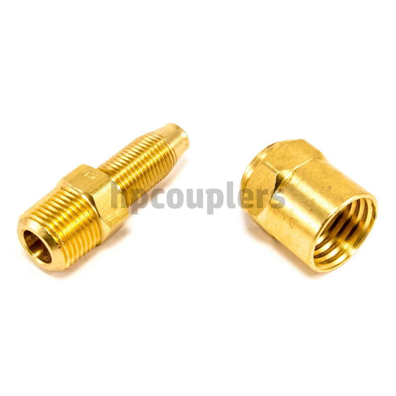 Reusable Hose Barb - 3/8" NPT x 3/8" ID - 3/4" OD Hose - Air Hose Fittings