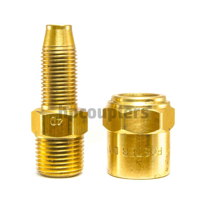 Reusable Hose Barb - 3/8" NPT x 3/8" ID - 3/4" OD Hose - Air Hose Fittings