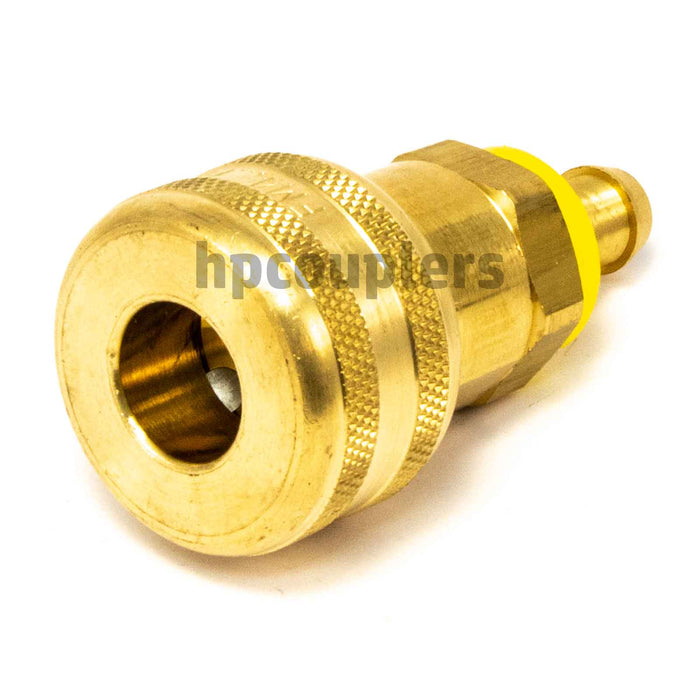 Foster FM1714, 4 Series, Industrial Coupler, Automatic, 3/8" Push-On Hose Barb, Brass