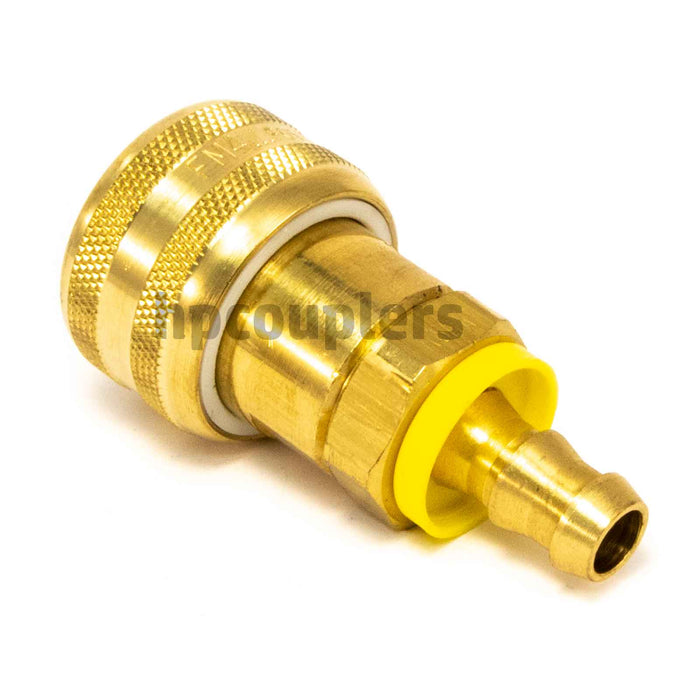 Foster FM1714, 4 Series, Industrial Coupler, Automatic, 3/8" Push-On Hose Barb, Brass