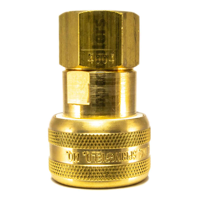 Foster FM4004, 4 Series, Industrial Coupler, Automatic, 1/4" Female NPT, Brass