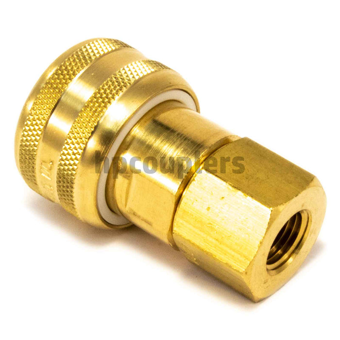 Foster FM4004, 4 Series, Industrial Coupler, Automatic, 1/4" Female NPT, Brass