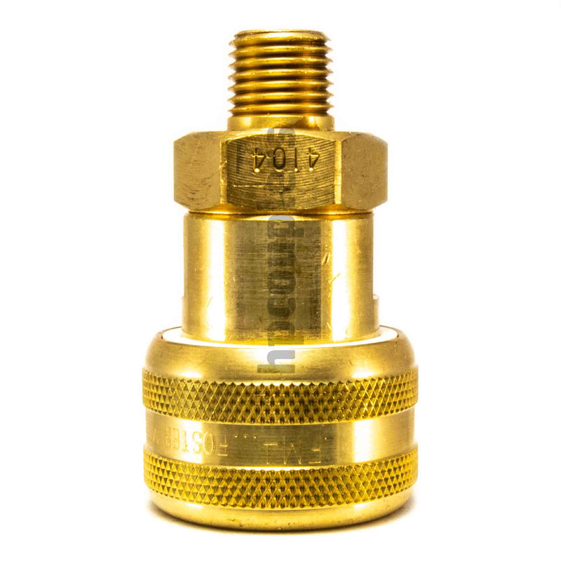 Foster FM4104, 4 Series, Industrial Coupler, Automatic, 1/4" Male NPT, Brass