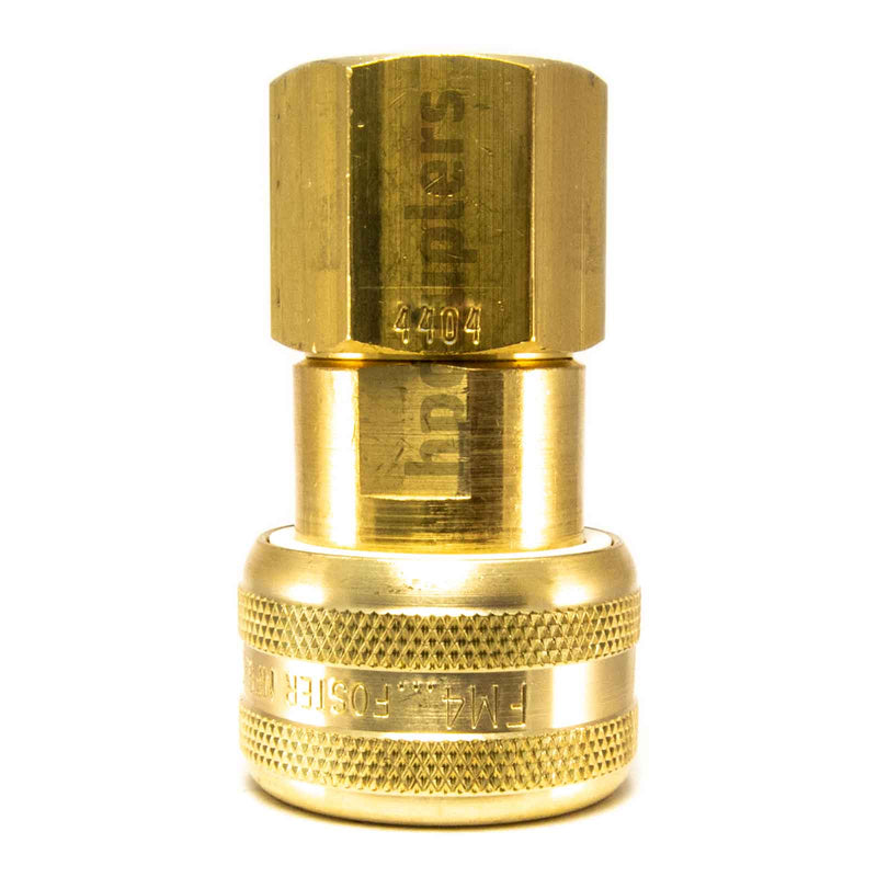 Foster FM4404, 4 Series, Industrial Coupler, Automatic, 1/2" Female NPT, Brass