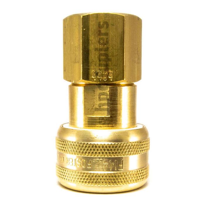 Foster FM4404, 4 Series, Industrial Coupler, Automatic, 1/2" Female NPT, Brass