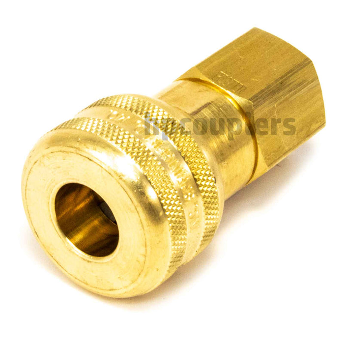 Foster FM4404, 4 Series, Industrial Coupler, Automatic, 1/2" Female NPT, Brass