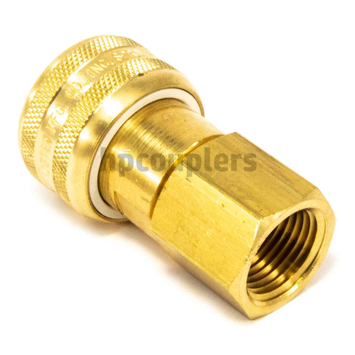 Foster FM4404, 4 Series, Industrial Coupler, Automatic, 1/2" Female NPT, Brass