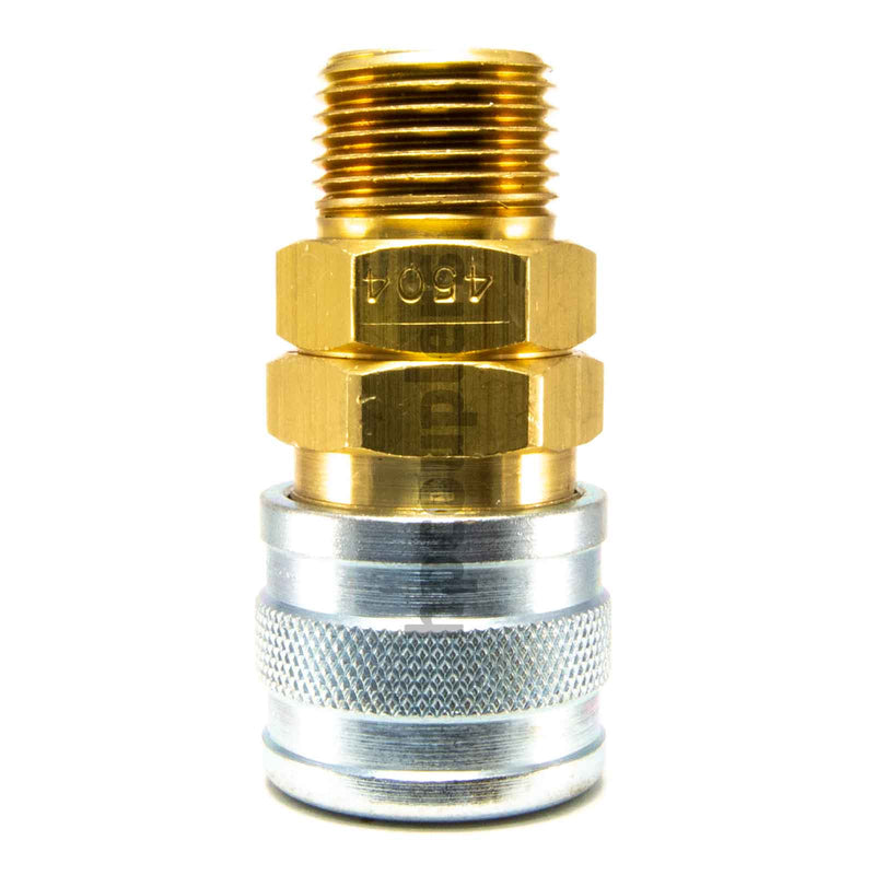 Foster FM4504, 4 Series, Industrial Coupler, Automatic, 1/2" Male NPT, Brass