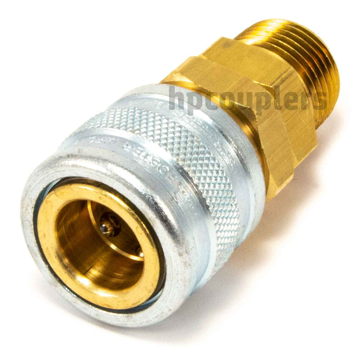 Foster FM4504, 4 Series, Industrial Coupler, Automatic, 1/2" Male NPT, Brass
