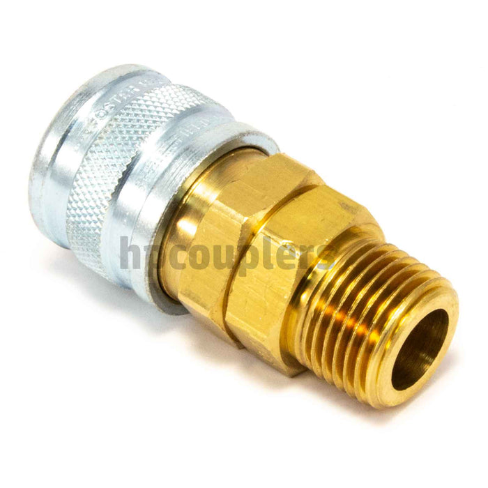Foster FM4504, 4 Series, Industrial Coupler, Automatic, 1/2" Male NPT, Brass