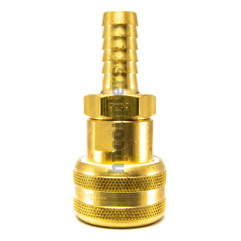 Foster FM4904, 4 Series, Industrial Coupler, Automatic, 1/2" Hose Barb, Brass