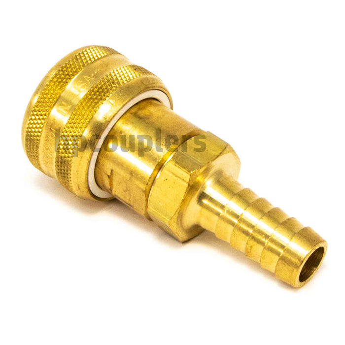 Foster FM4904, 4 Series, Industrial Coupler, Automatic, 1/2" Hose Barb, Brass