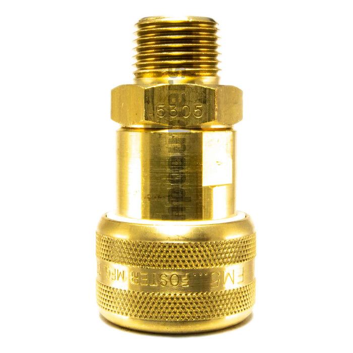 Foster FM5305, 5 Series, Industrial Coupler, Automatic, 1/2" Male NPT, Brass