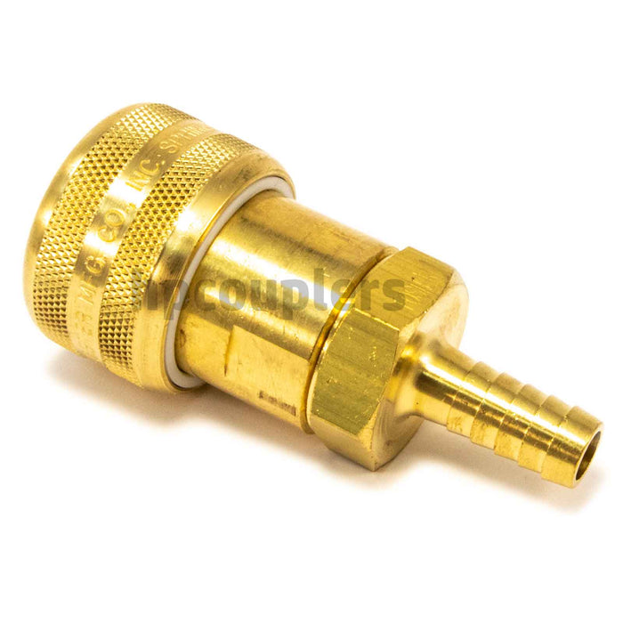 Foster FM5705, 5 Series, Industrial Coupler, Automatic, 3/8" Hose Barb, Brass