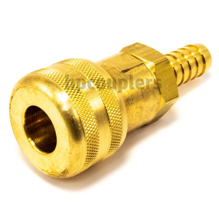 Foster FM5805, 5 Series, Industrial Coupler, Automatic, 1/2" Hose Barb, Brass