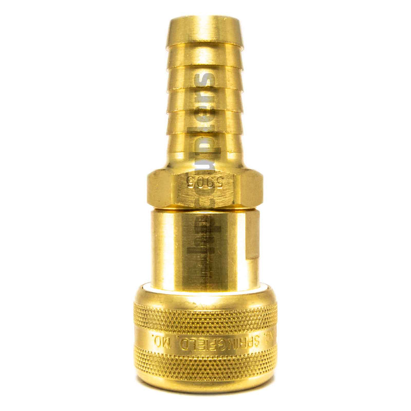 Foster FM5905, 5 Series, Industrial Coupler, Automatic, 3/4" Hose Barb, Brass