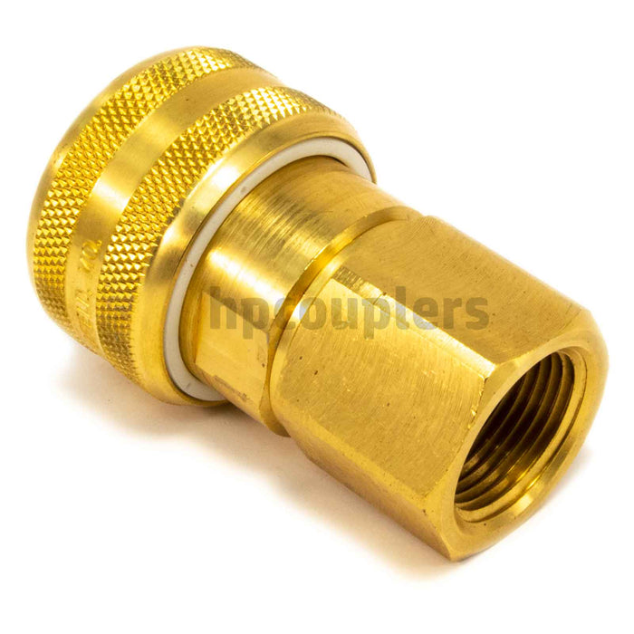 Foster FM6406, 6 Series, Industrial Coupler, Automatic, 3/4" Female NPT, Brass