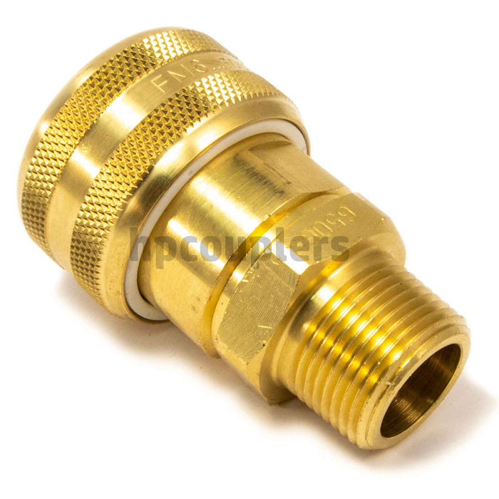 Foster FM6506, 6 Series, Industrial Coupler, Automatic, 3/4" Male NPT, Brass