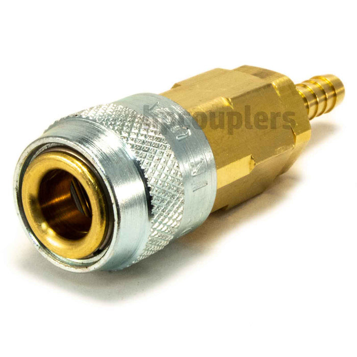 Foster LN3603, LN Series, Lincoln Coupler, Automatic 1/4" Hose Barb, Brass, Steel