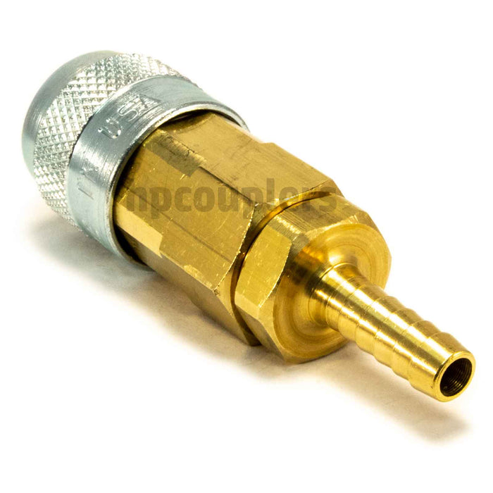 Foster LN3603, LN Series, Lincoln Coupler, Automatic 1/4" Hose Barb, Brass, Steel