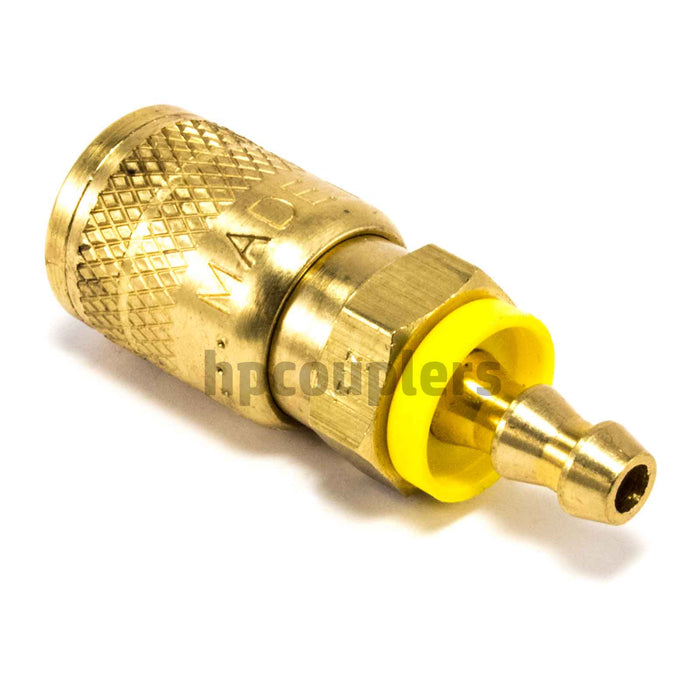 Foster SG1513, 3 Series, Industrial Coupler, Manual, Sleeve Guard, 1/4" Push-On Hose Barb, Brass