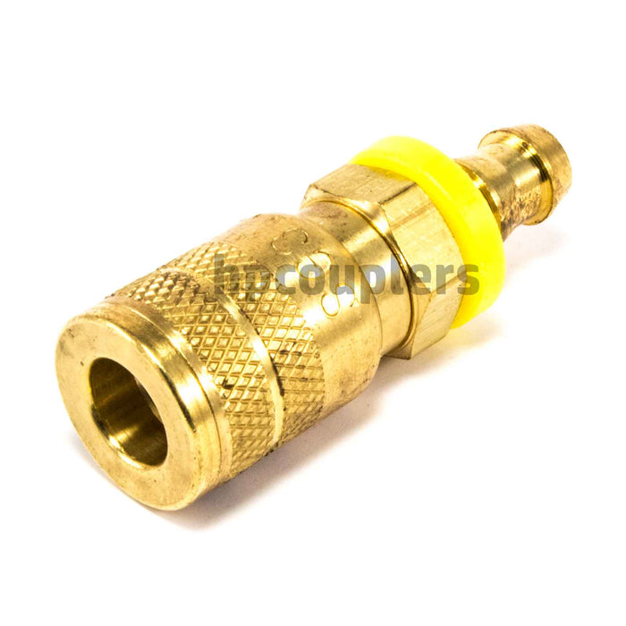 Foster SG1713, 3 Series, Industrial Coupler, Manual, Sleeve Guard, 3/8" Push-On Hose Barb, Brass