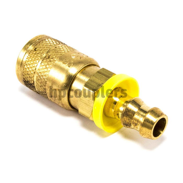 Foster SG1713, 3 Series, Industrial Coupler, Manual, Sleeve Guard, 3/8" Push-On Hose Barb, Brass