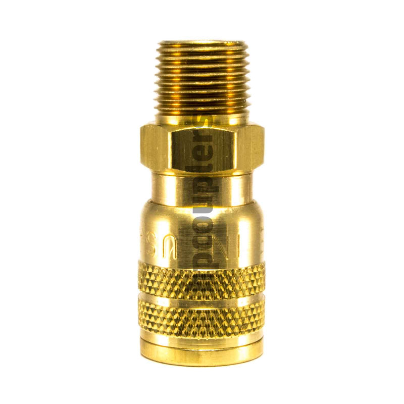 Foster SG3303, 3 Series, Industrial Coupler, Manual, Sleeve Guard, 3/8" Male NPT, Brass