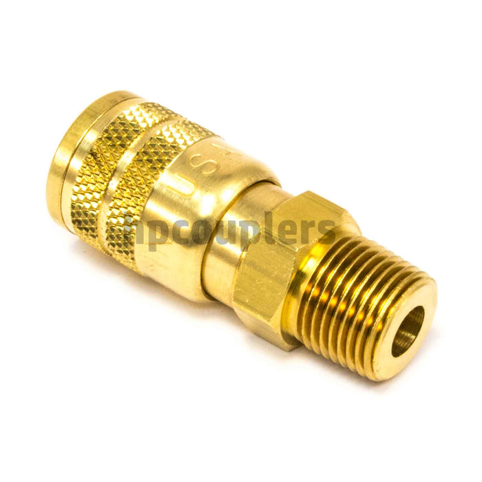 Foster SG3303, 3 Series, Industrial Coupler, Manual, Sleeve Guard, 3/8" Male NPT, Brass