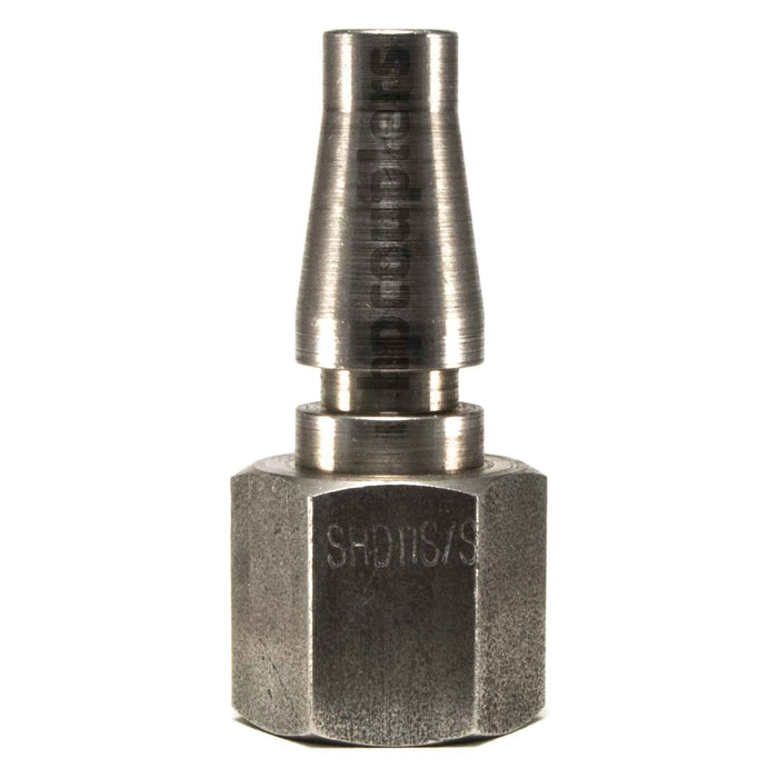 Foster SHD11S/S, SHD Series, Schrader Plug, 1/4" Female NPT, Stainless Steel