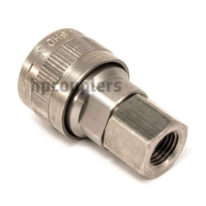 Foster SHD3003S/S, SHD Series, Schrader Coupler, Automatic 1/4" Female NPT, Stainless Steel