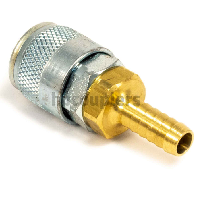 Foster TF3653, TF Series, True-Flate, Automotive, Coupler, Automatic, 5/16" Hose Barb, Brass, Steel