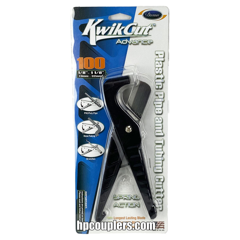 Dawn Industries SL100-SS, Kwikcut, 1-1/8", Plastic Pipe, Tubing and Hose Cutter, Spring Return With Stainless Steel Blade