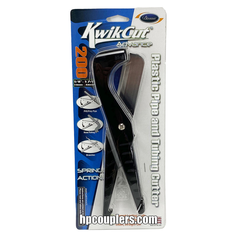 Dawn Industries SL200, Kwikcut, 1-7/8", Plastic Pipe, Tubing and Hose Cutter, Spring Return With Stainless Steel Blade