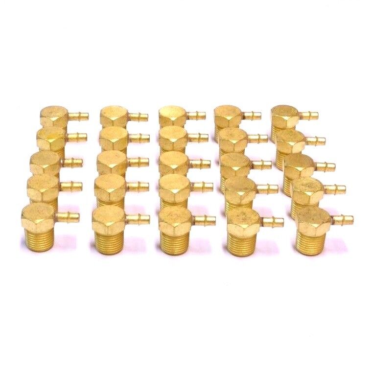 MEM-CO 1/8 LB3 Elbow Male Pipe NPT Mini Barb Tube Fittings (25pcs)
