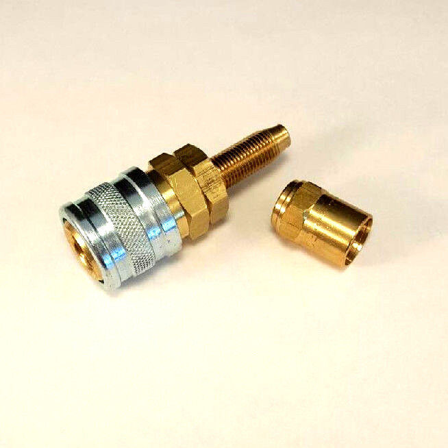 Reusable Hose Barb - 1/4" Body Coupler X 1/4" ID - 1/2" OD M Style Air Fitting