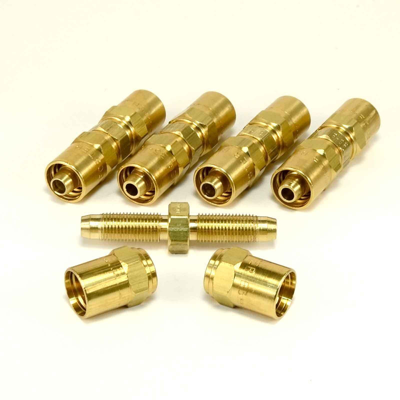 Reusable Hose Barb - 1/4" ID X 1/2" OD hose - USA MADE Air Hose Fittings Brass